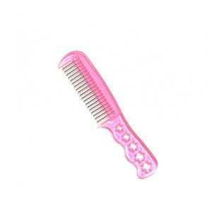 Acrylic Hair Comb | Steel Comb Teeth | Pink Acrylic Aesthetic | Pink Comb